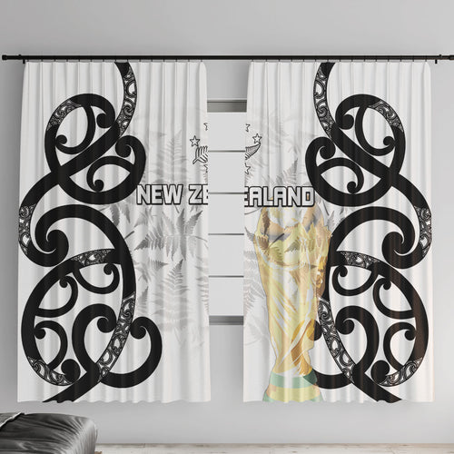 New Zealand WC2026 White Window Curtain Silver Fern