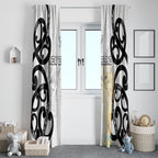 New Zealand WC2026 White Window Curtain Silver Fern