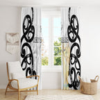 New Zealand WC2026 White Window Curtain Silver Fern