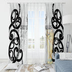 New Zealand WC2026 White Window Curtain Silver Fern