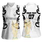 New Zealand WC2026 Custom White Women Sleeveless Polo Shirt Silver Fern