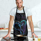 Personalized Australia Indigenous Infinity Heart Apron Purple Teal Ribbon You Are Not Alone - Aussie Hoodie