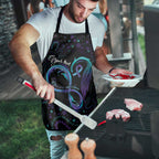 Personalized Australia Indigenous Infinity Heart Apron Purple Teal Ribbon You Are Not Alone - Aussie Hoodie