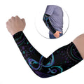 Personalized Australia Indigenous Infinity Heart Arm Sleeves Purple Teal Ribbon You Are Not Alone - Aussie Hoodie