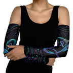 Personalized Australia Indigenous Infinity Heart Arm Sleeves Purple Teal Ribbon You Are Not Alone - Aussie Hoodie