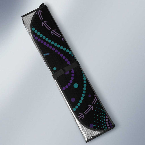 Personalized Australia Indigenous Infinity Heart Auto Sun Shade Purple Teal Ribbon You Are Not Alone - Aussie Hoodie