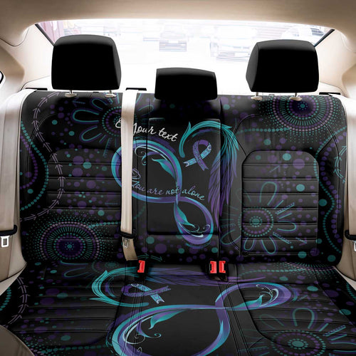 Personalized Australia Indigenous Infinity Heart Back Car Seat Cover Purple Teal Ribbon You Are Not Alone - Aussie Hoodie