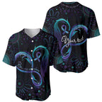 Personalized Australia Indigenous Infinity Heart Baseball Jersey Purple Teal Ribbon You Are Not Alone - Aussie Hoodie
