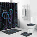 Personalized Australia Indigenous Infinity Heart Bathroom Set Purple Teal Ribbon You Are Not Alone - Aussie Hoodie