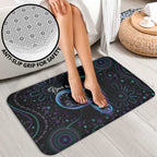 Personalized Australia Indigenous Infinity Heart Bathroom Set Purple Teal Ribbon You Are Not Alone - Aussie Hoodie