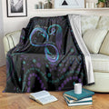 Personalized Australia Indigenous Infinity Heart Blanket Purple Teal Ribbon You Are Not Alone - Aussie Hoodie