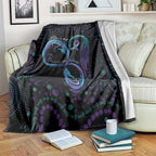 Personalized Australia Indigenous Infinity Heart Blanket Purple Teal Ribbon You Are Not Alone - Aussie Hoodie