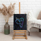 Personalized Australia Indigenous Infinity Heart Canvas Wall Art Purple Teal Ribbon You Are Not Alone - Aussie Hoodie