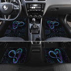 Personalized Australia Indigenous Infinity Heart Car Mats Purple Teal Ribbon You Are Not Alone - Aussie Hoodie