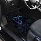 Personalized Australia Indigenous Infinity Heart Car Mats Purple Teal Ribbon You Are Not Alone - Aussie Hoodie