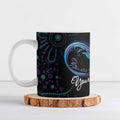 Australia Indigenous Infinity Heart Ceramic Mug Purple Teal Ribbon You Are Not Alone - Aussie Hoodie