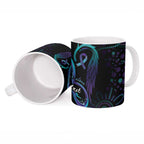 Australia Indigenous Infinity Heart Ceramic Mug Purple Teal Ribbon You Are Not Alone - Aussie Hoodie