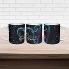 Australia Indigenous Infinity Heart Ceramic Mug Purple Teal Ribbon You Are Not Alone - Aussie Hoodie