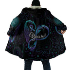 Personalized Australia Indigenous Infinity Heart Cloak Purple Teal Ribbon You Are Not Alone - Aussie Hoodie