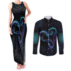 Personalized Australia Indigenous Infinity Heart Couples Matching Tank Maxi Dress and Long Sleeve Button Shirt Purple Teal Ribbon You Are Not Alone - Aussie Hoodie