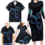 Personalized Australia Indigenous Infinity Heart Family Matching Long Sleeve Bodycon Dress and Hawaiian Shirt Purple Teal Ribbon You Are Not Alone - Aussie Hoodie