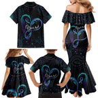 Personalized Australia Indigenous Infinity Heart Family Matching Mermaid Dress and Hawaiian Shirt Purple Teal Ribbon You Are Not Alone - Aussie Hoodie