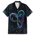 Personalized Australia Indigenous Infinity Heart Family Matching Mermaid Dress and Hawaiian Shirt Purple Teal Ribbon You Are Not Alone - Aussie Hoodie