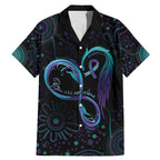 Personalized Australia Indigenous Infinity Heart Family Matching Mermaid Dress and Hawaiian Shirt Purple Teal Ribbon You Are Not Alone - Aussie Hoodie