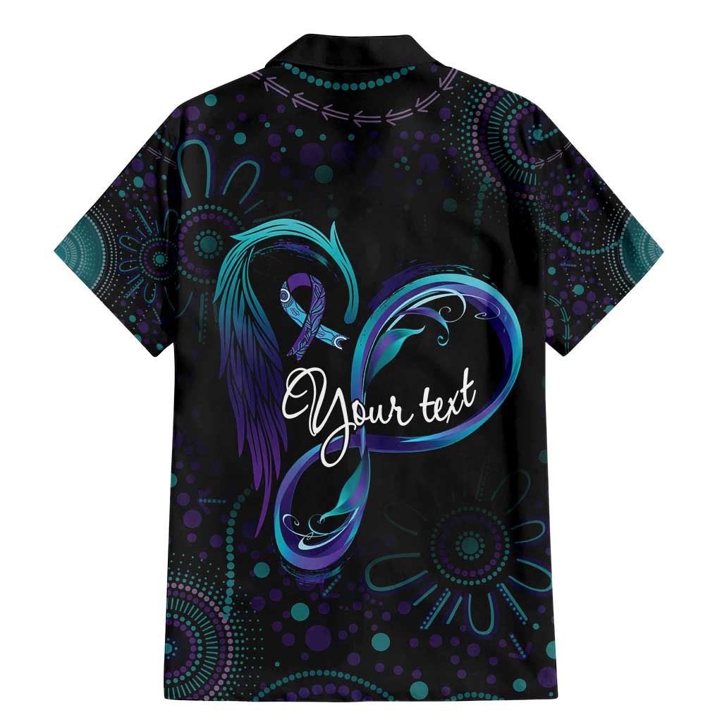 Personalized Australia Indigenous Infinity Heart Family Matching Mermaid Dress and Hawaiian Shirt Purple Teal Ribbon You Are Not Alone - Aussie Hoodie