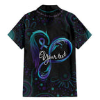 Personalized Australia Indigenous Infinity Heart Family Matching Mermaid Dress and Hawaiian Shirt Purple Teal Ribbon You Are Not Alone - Aussie Hoodie