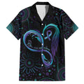 Personalized Australia Indigenous Infinity Heart Family Matching Puletasi and Hawaiian Shirt Purple Teal Ribbon You Are Not Alone - Aussie Hoodie