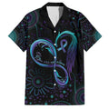 Personalized Australia Indigenous Infinity Heart Family Matching Summer Maxi Dress and Hawaiian Shirt Purple Teal Ribbon You Are Not Alone - Aussie Hoodie