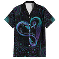 Personalized Australia Indigenous Infinity Heart Hawaiian Shirt Purple Teal Ribbon You Are Not Alone - Aussie Hoodie