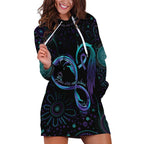 Personalized Australia Indigenous Infinity Heart Hoodie Dress Purple Teal Ribbon You Are Not Alone - Aussie Hoodie