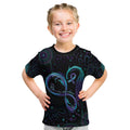 Personalized Australia Indigenous Infinity Heart Kid T Shirt Purple Teal Ribbon You Are Not Alone - Aussie Hoodie