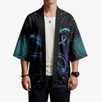 Personalized Australia Indigenous Infinity Heart Kimono Purple Teal Ribbon You Are Not Alone - Aussie Hoodie