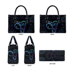 Personalized Australia Indigenous Infinity Heart Leather Bag Purple Teal Ribbon You Are Not Alone - Aussie Hoodie