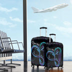 Personalized Australia Indigenous Infinity Heart Luggage Cover Purple Teal Ribbon You Are Not Alone - Aussie Hoodie