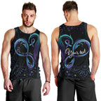 Personalized Australia Indigenous Infinity Heart Men Tank Top Purple Teal Ribbon You Are Not Alone - Aussie Hoodie