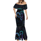 Personalized Australia Indigenous Infinity Heart Mermaid Dress Purple Teal Ribbon You Are Not Alone - Aussie Hoodie