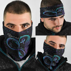 Personalized Australia Indigenous Infinity Heart Neck Gaiter Purple Teal Ribbon You Are Not Alone - Aussie Hoodie