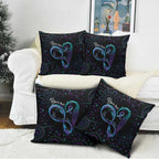 Personalized Australia Indigenous Infinity Heart Pillow Cover Purple Teal Ribbon You Are Not Alone - Aussie Hoodie