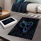Personalized Australia Indigenous Infinity Heart Puzzle Purple Teal Ribbon You Are Not Alone - Aussie Hoodie