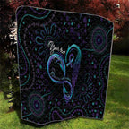 Personalized Australia Indigenous Infinity Heart Quilt Purple Teal Ribbon You Are Not Alone - Aussie Hoodie