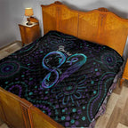 Personalized Australia Indigenous Infinity Heart Quilt Purple Teal Ribbon You Are Not Alone - Aussie Hoodie