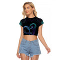 Personalized Australia Indigenous Infinity Heart Raglan Cropped T Shirt Purple Teal Ribbon You Are Not Alone - Aussie Hoodie