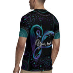 Personalized Australia Indigenous Infinity Heart Rugby Jersey Purple Teal Ribbon You Are Not Alone - Aussie Hoodie