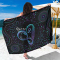 Personalized Australia Indigenous Infinity Heart Sarong Purple Teal Ribbon You Are Not Alone - Aussie Hoodie