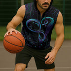 Personalized Australia Indigenous Infinity Heart Sleeveless Zip Hoodie Purple Teal Ribbon You Are Not Alone LT7