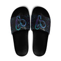 Personalized Australia Indigenous Infinity Heart Slide Sandals Purple Teal Ribbon You Are Not Alone - Aussie Hoodie